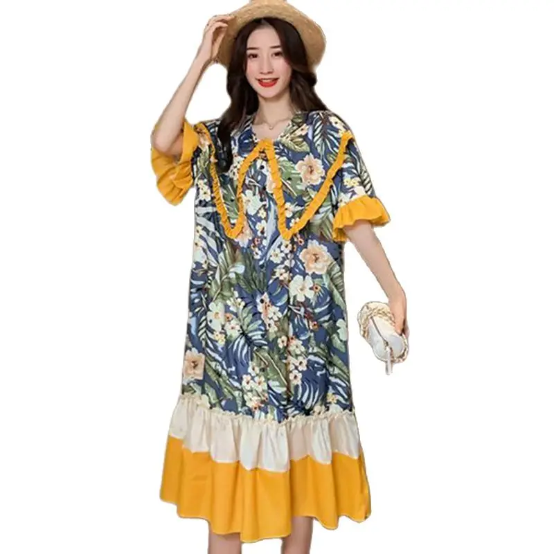 

2023 Women's Dress New Summer European Style Short Sleeve Easy Comfortable Versatile Free Shipping