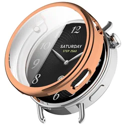 Enhanced Screen Protector Case - Soft TPU All - Inclusive Protective Shell for Xiaomi Watch S4 41mm (Rose Gold)