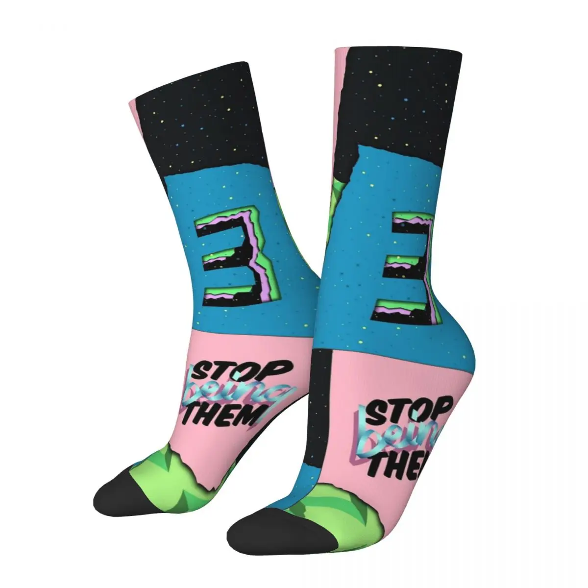 Happy Funny Women Men Socks Daniel Ricciardo Stop Essere Loro Accessori Calzini Sportivi Morbidi Per Tutte Le Stagioni