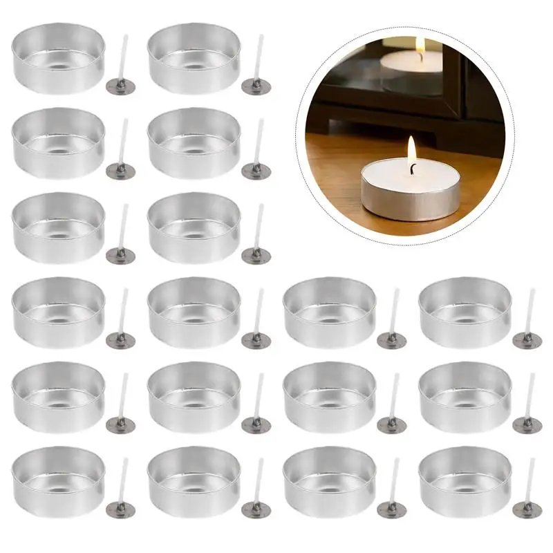 Tea Light Cup Holding Container Refillable Container Eye Shadow Tin Aluminum Tin Tealight candle holders 100 Sets