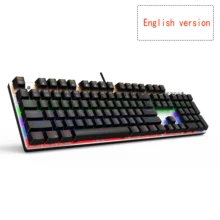  Metoo  Edition Mechanical Keyboard 87 keys Blue Switch Gaming Keyboards for Tablet Desktop  Russian sticker 