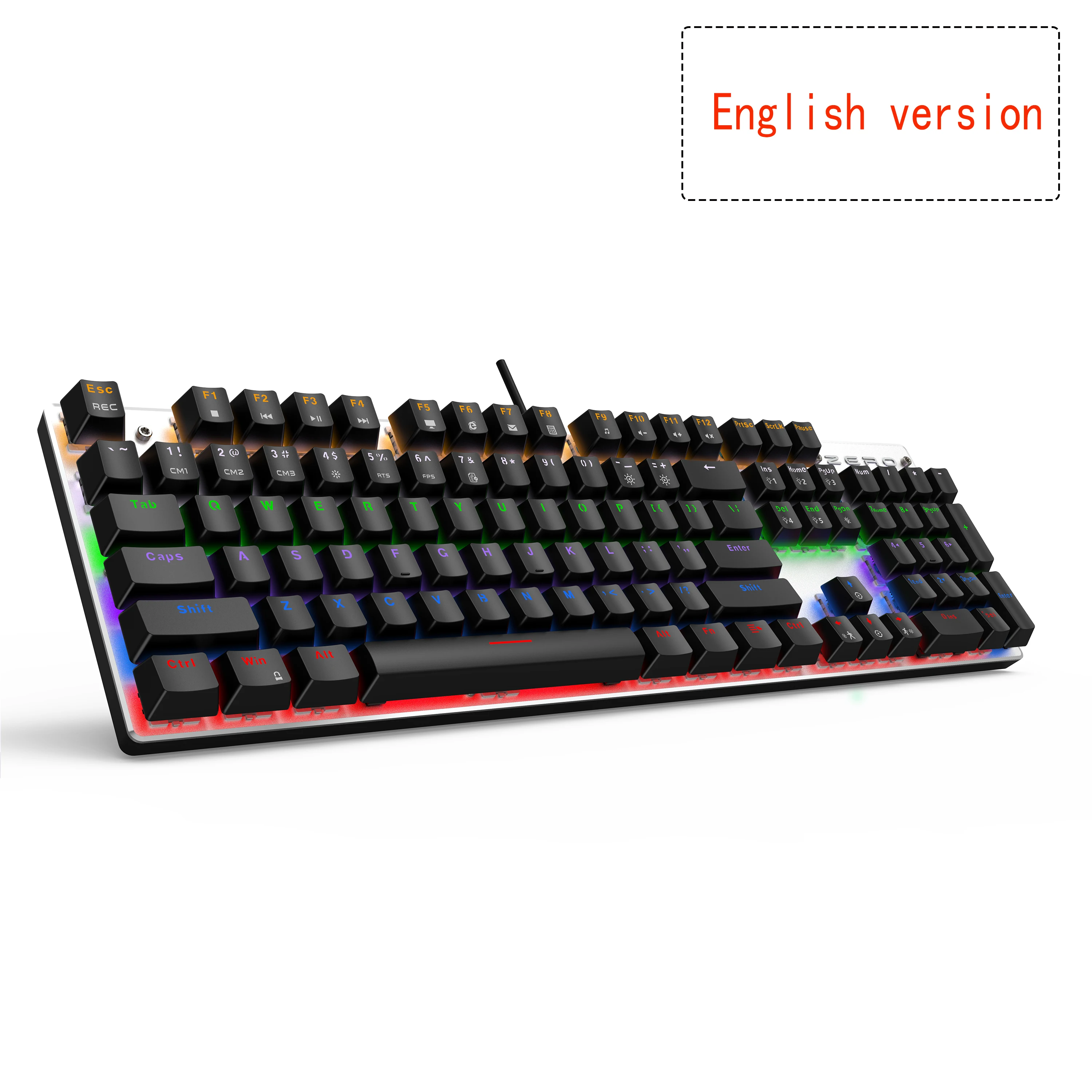 pc keyboard Metoo  Edition Mechanical Keyboard 87 keys Blue Switch Gaming Keyboards for Tablet Desktop  Russian sticker mini keyboard pc Keyboards