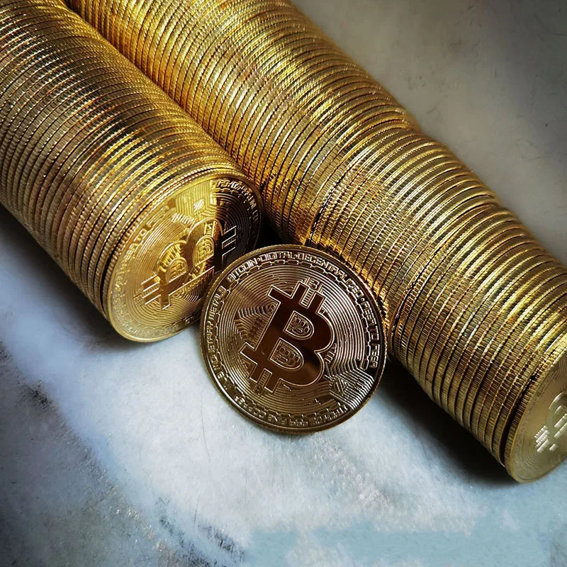 Bitcoin Coin Gold And Silver Money Game Play Art Collection Commemorative Bit BTC Metal Antique Imitation bitcoin commemorative coins