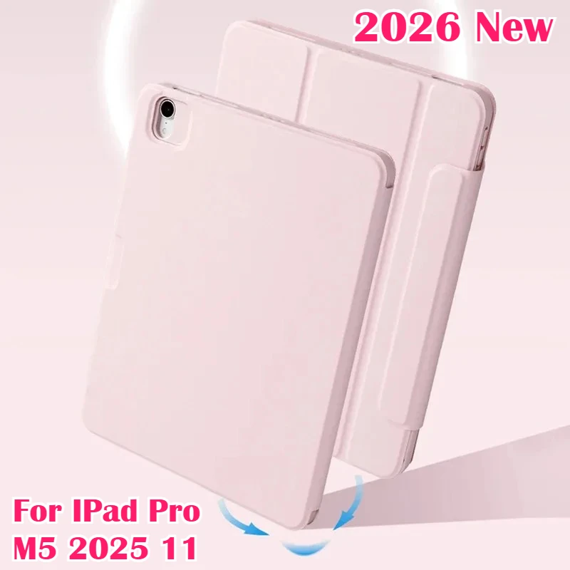 Enhanced 360° Rotating Magnetic Detachable Tablet Case with PU Cover