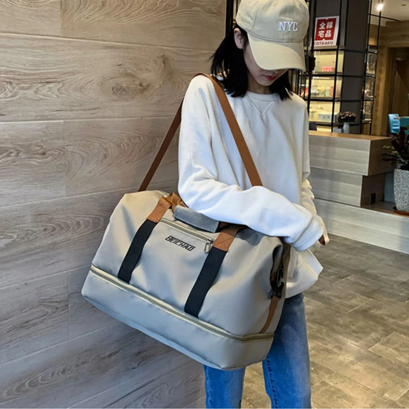 Women Fashion Travel Bags Large Capacity Waterproof Men's Sports Bag Dry and Wet Weekend Voyage Female Messenger Bag travel bags leisure bag
