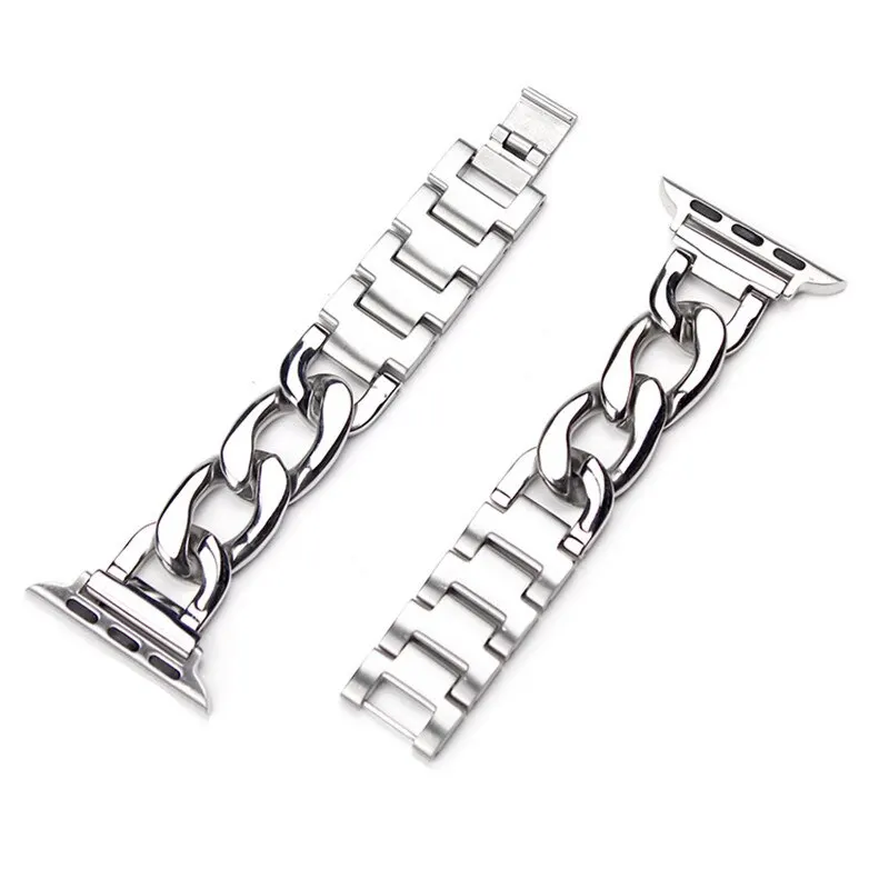 Sleek Metallic Chain Watch Strap