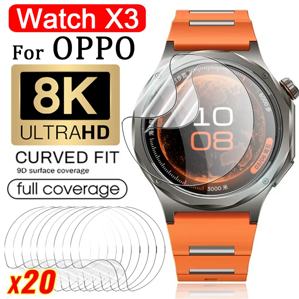 HD Hydrogel Film Screen Protectors for Smartwatches - Anti-Scratch, 9D Soft Full Cover