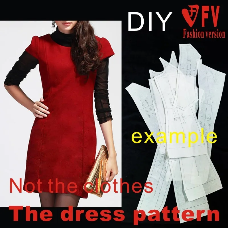 Clothing DIY The dress Dresses Sewing Pattern cutting drawing BLQ-16
