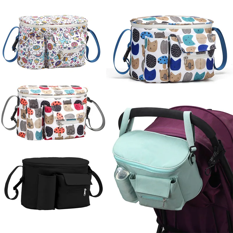 

Stroller Bag Baby Accessories Organizer Pram Storage Bottle Diaper Nappy Nursing Bag Large Capacity Waterproof for Travel Outing
