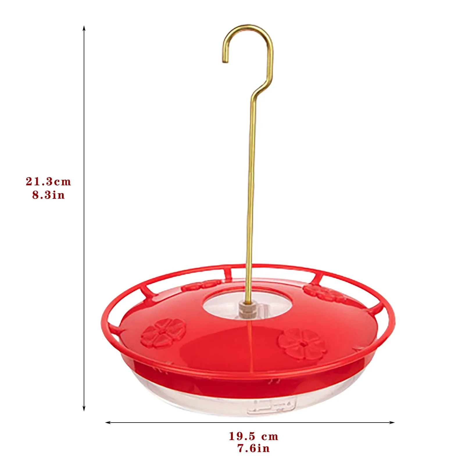 Bird Feeder Hanging Hummingbird Feeder with 4 Feeding Flower Ports for Garden Yard Patio