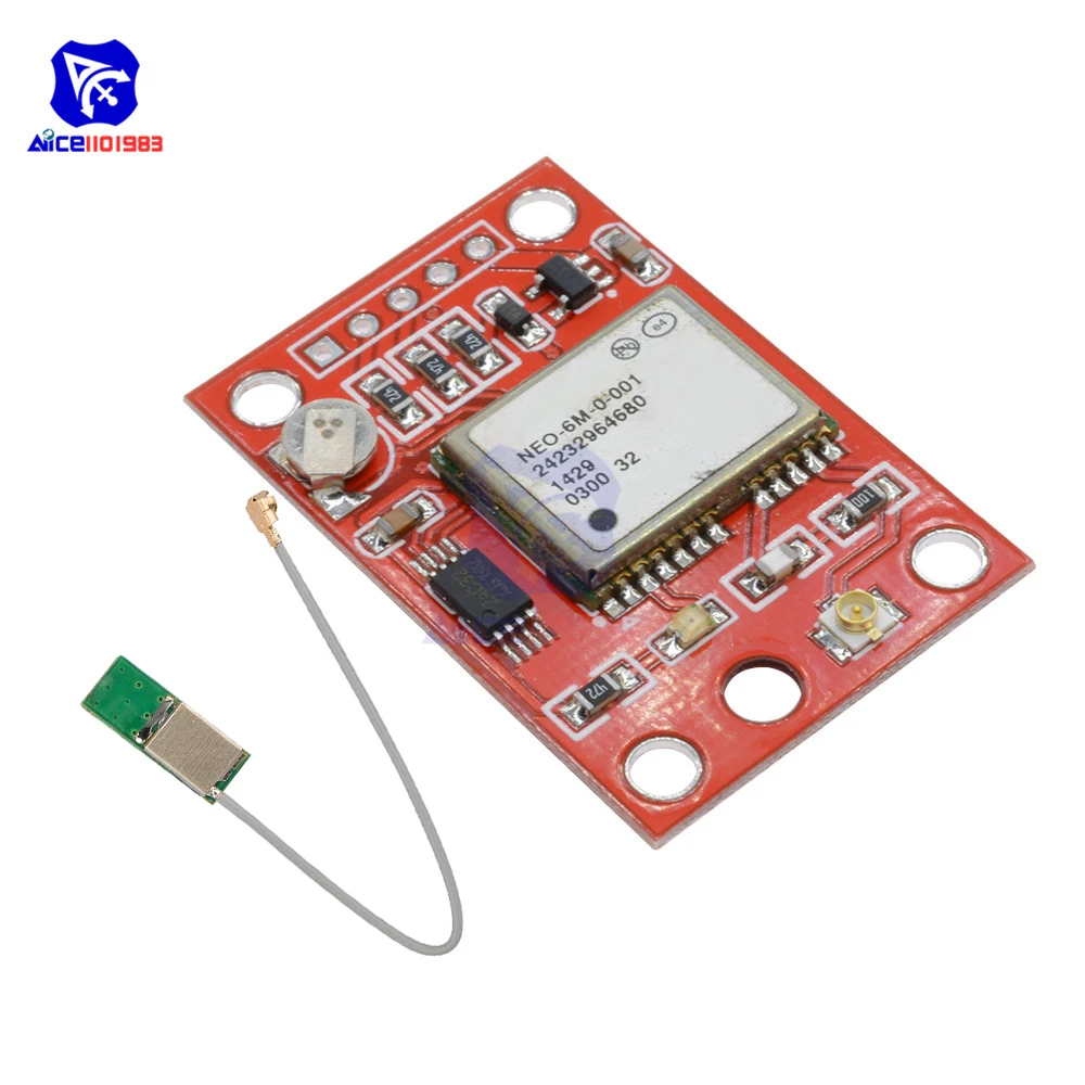 Module GPS NEO-6M avec antenne céramique et EEPROM pour APM2, vue de dessus