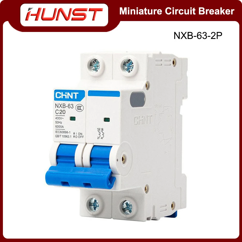 

HUNST CHNT NXB-63 2P Miniature Leakage Protector 3A-63A Household Industrial Air Circuit Breaker Switch