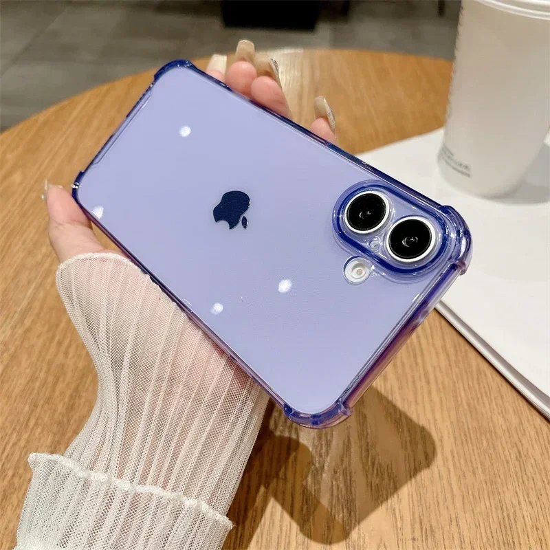 Luxury Transparent Jelly Silicone Shockproof Phone Case with Soft Touch