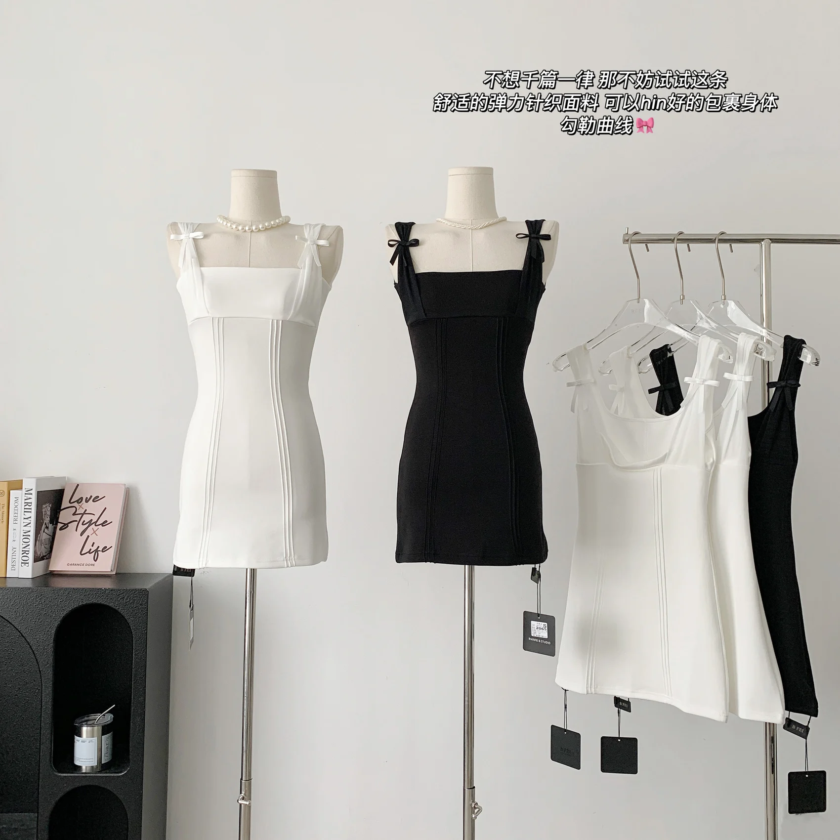 

French New Female Sexy Bow Suspender Dress Women's 2023 Summer Fashion Elegant Sleeveless A- Line High Waist Dress