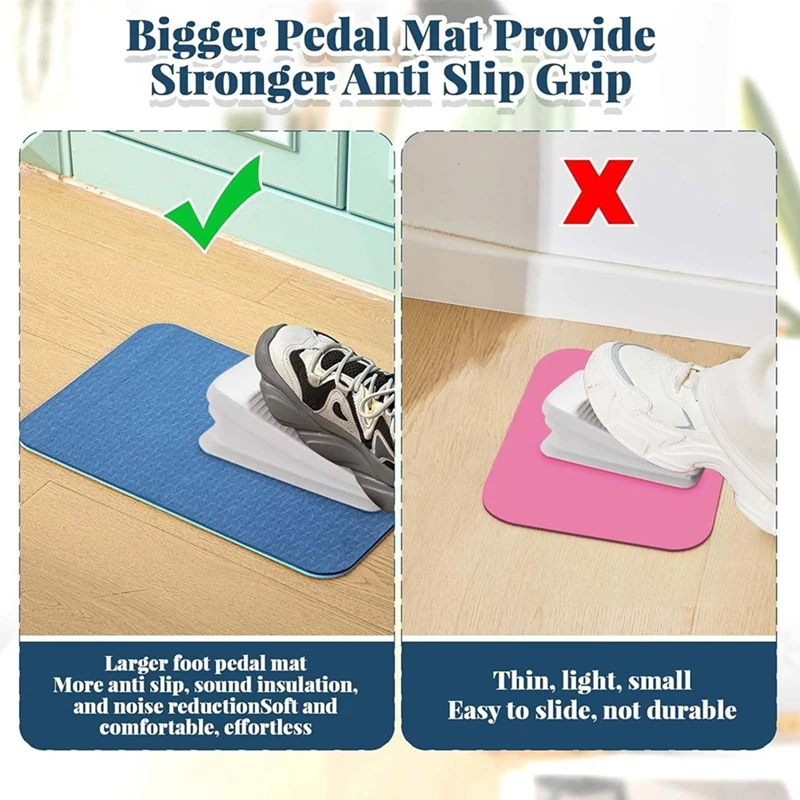 AS60-4Pcs Sewing Machine Muffling Mat Pedal Mat Sewing Machine Reduce Vibrations Noise No Slip Blue