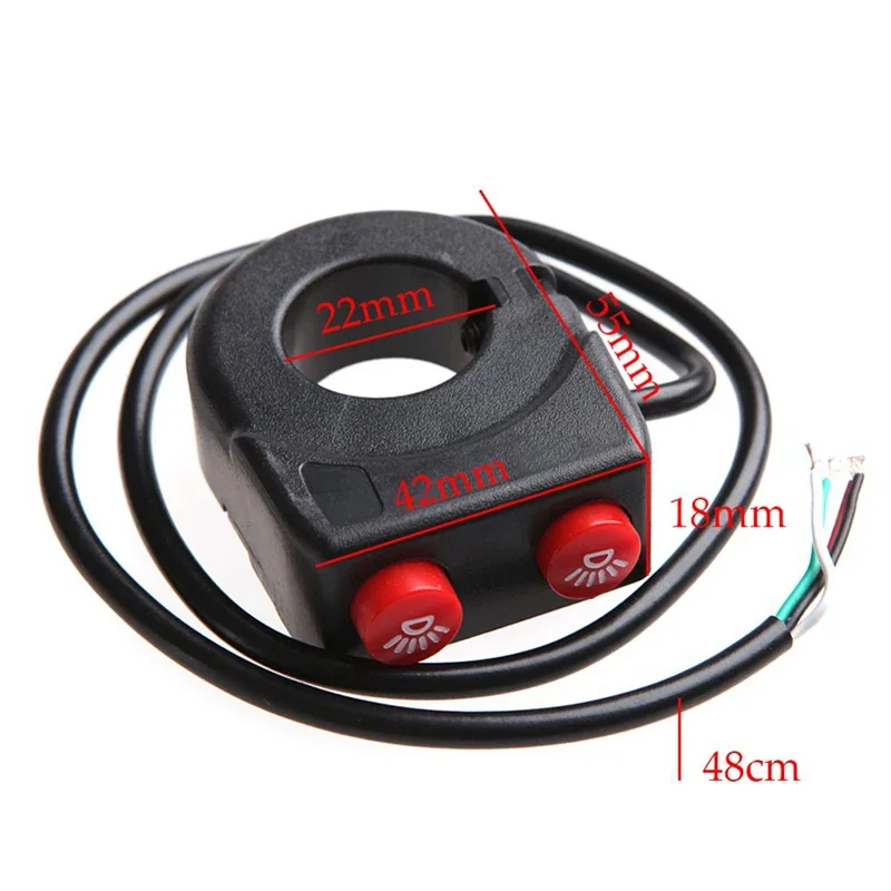 22mm Handlebar Horn and Headlight Combination Button Switch for Motorcycle E-bike Scooter Universal Refit Accessories,motorcycle switch