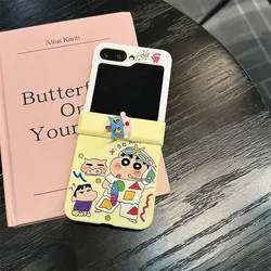 Whimsical Cartoon Shin Chan Luxury Fashion Phone Case - Korean INS Style Protective Cover - Z Flip 8 (NF225 - 2)