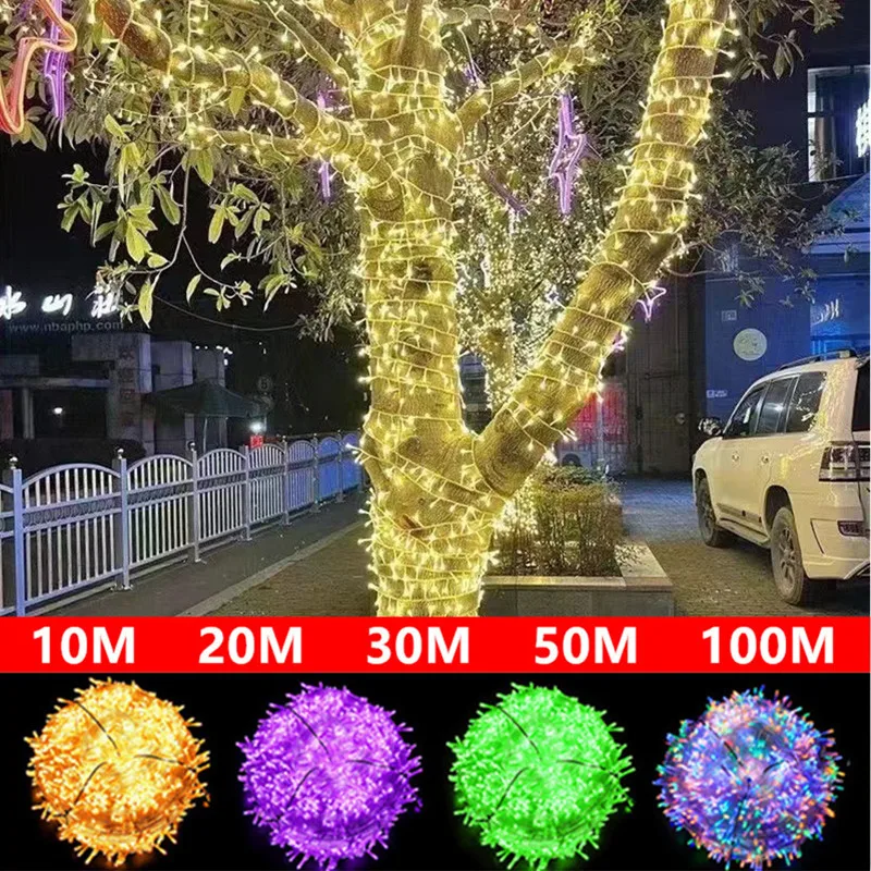 

Led Fairy String Lights Garlands for Christmas Tree Decorations Home New Year Gifts Garden Wedding Party Outdoor Indoor Decor