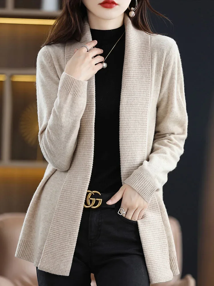 여성용 V넥 니트 스웨터, 한국 패션, 가디건, 스웨터, 스웨터, Invierno 2023, G403