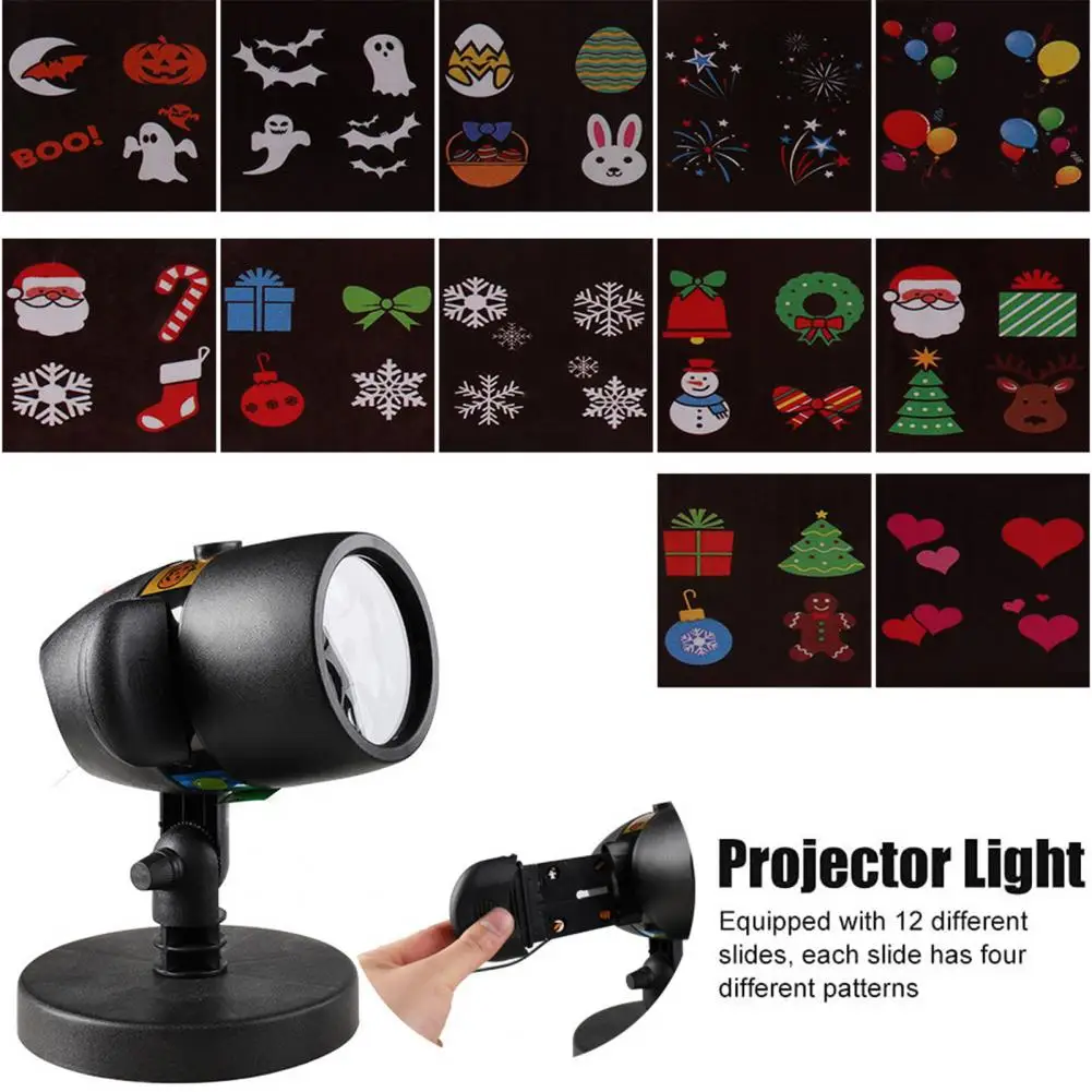 

Party Light High Brightness Rotatable Snowflake Led Projector Lamp for Christmas Party Landscape Waterproof Holiday Projector
