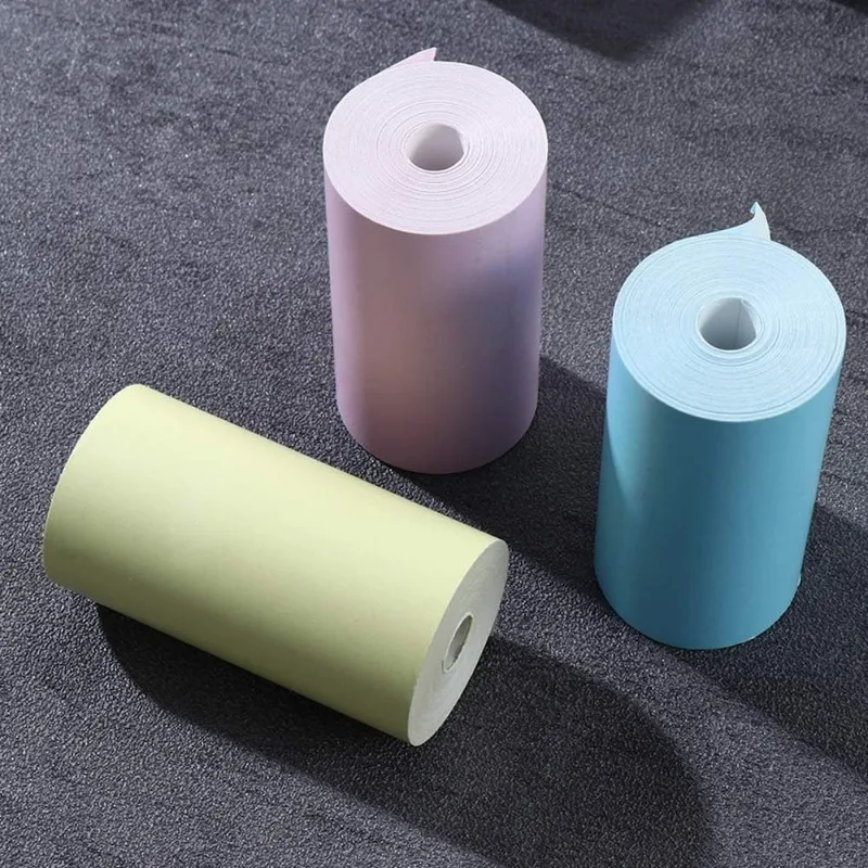9 Rolls Thermal Paper, Thermal Printer Paper Camera Printing Pocket Paper 57 * 30mm BPA Free 10 Years Last Label Sticker Paper