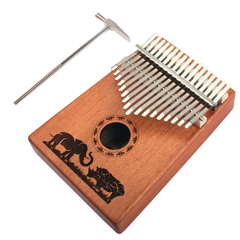 

Hot AD-17 Keys Kalimba Mahogany Thumb Single Board Piano Calimba Professional Finger Piano With Tuner Hammer