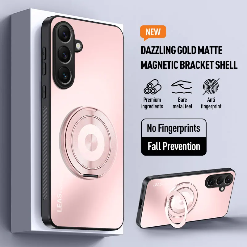 Magnetic Ring Stand Phone Case with Enhanced Protection