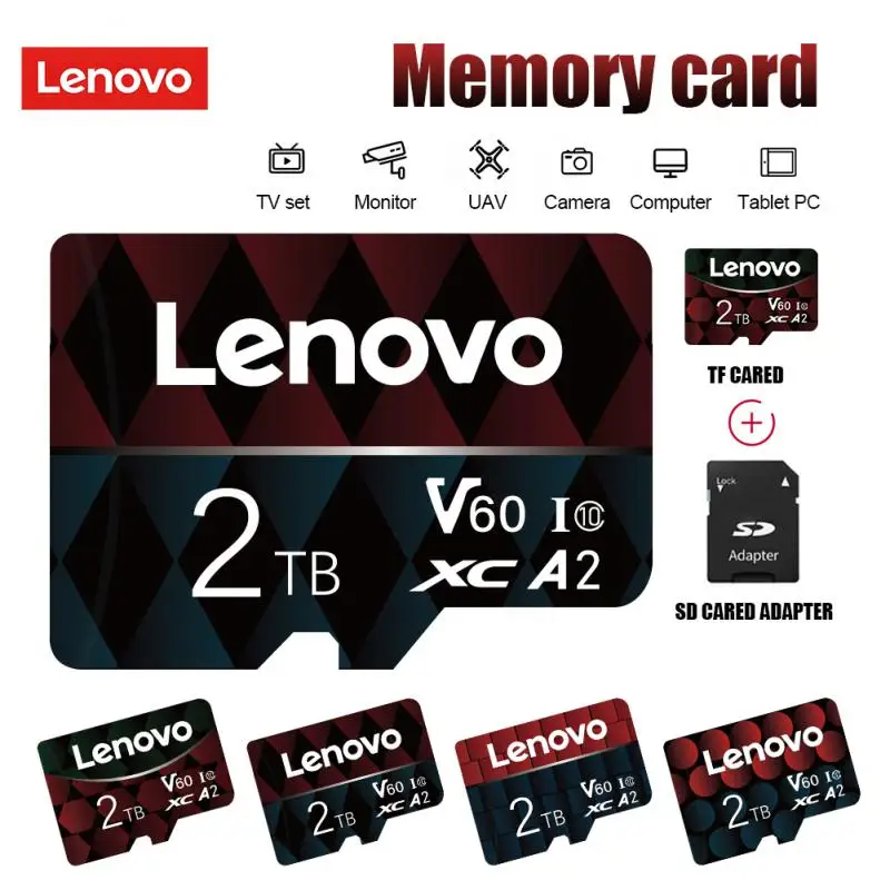 

Lenovo карта памяти Micro TF/SD, класс 10, 512 ГБ, 256 ГБ, 128 ГБ