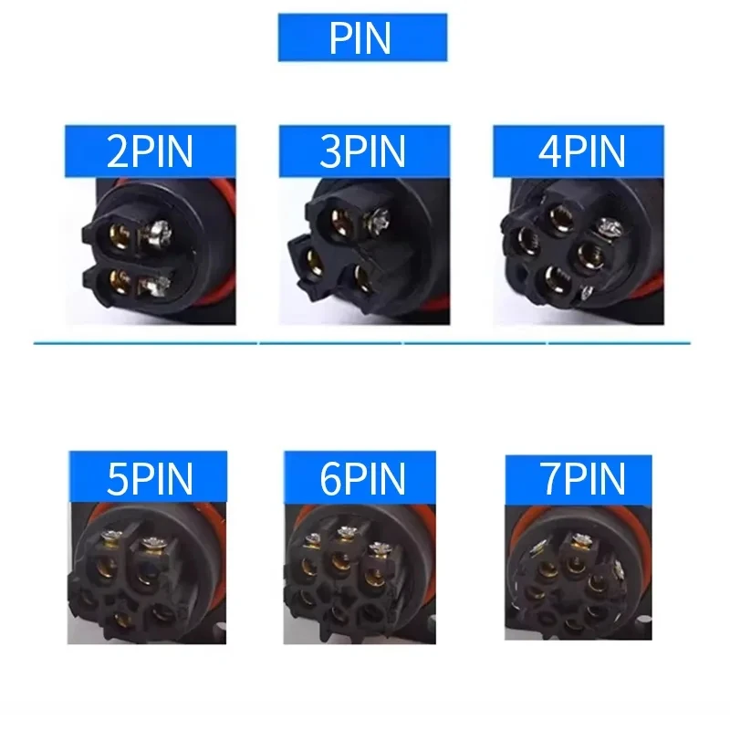 5/10/100 Sets SP13 SP17 SP21 2/3/4/5/7PIN Panel Screw Wiring Waterproof Aviation Connectors IP68 Electrical Cable Wire Connector