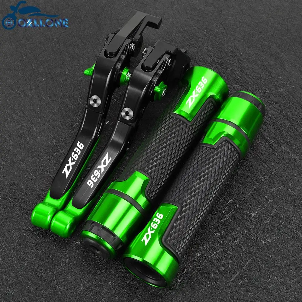 

FOR KAWASAKI ZX636 2019 2020 2021 2022 2023 Motorcycle Accessories Adjustable Clutch Brake Lever Handlebar Grips Ends Aluminum