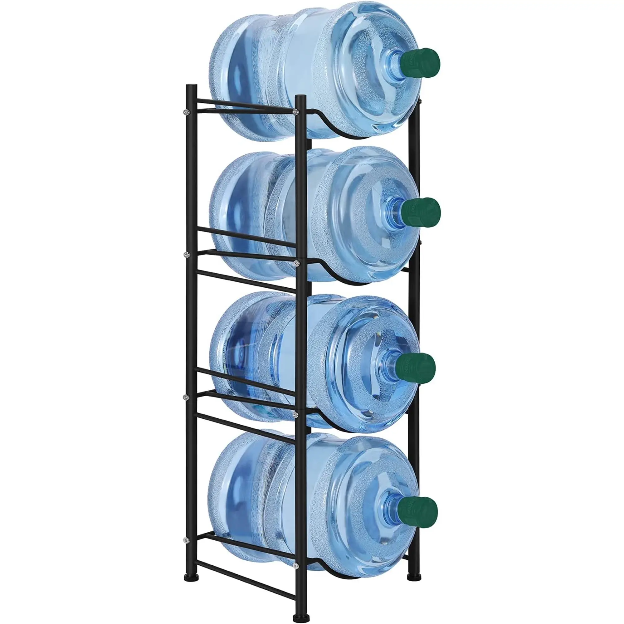 4 Tier Heavy Duty Water Cooler Jug Storage Rack 5 Gallon Water Bottle Jug Holder storage rack plastic storage rack