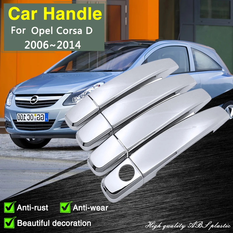 for Opel Corsa F 2020 2021 2022 2023 Chrome Door Handle Cover Car  Accessories Stickers Cap Rustproof Catch Retrofit Trim Gadget - AliExpress