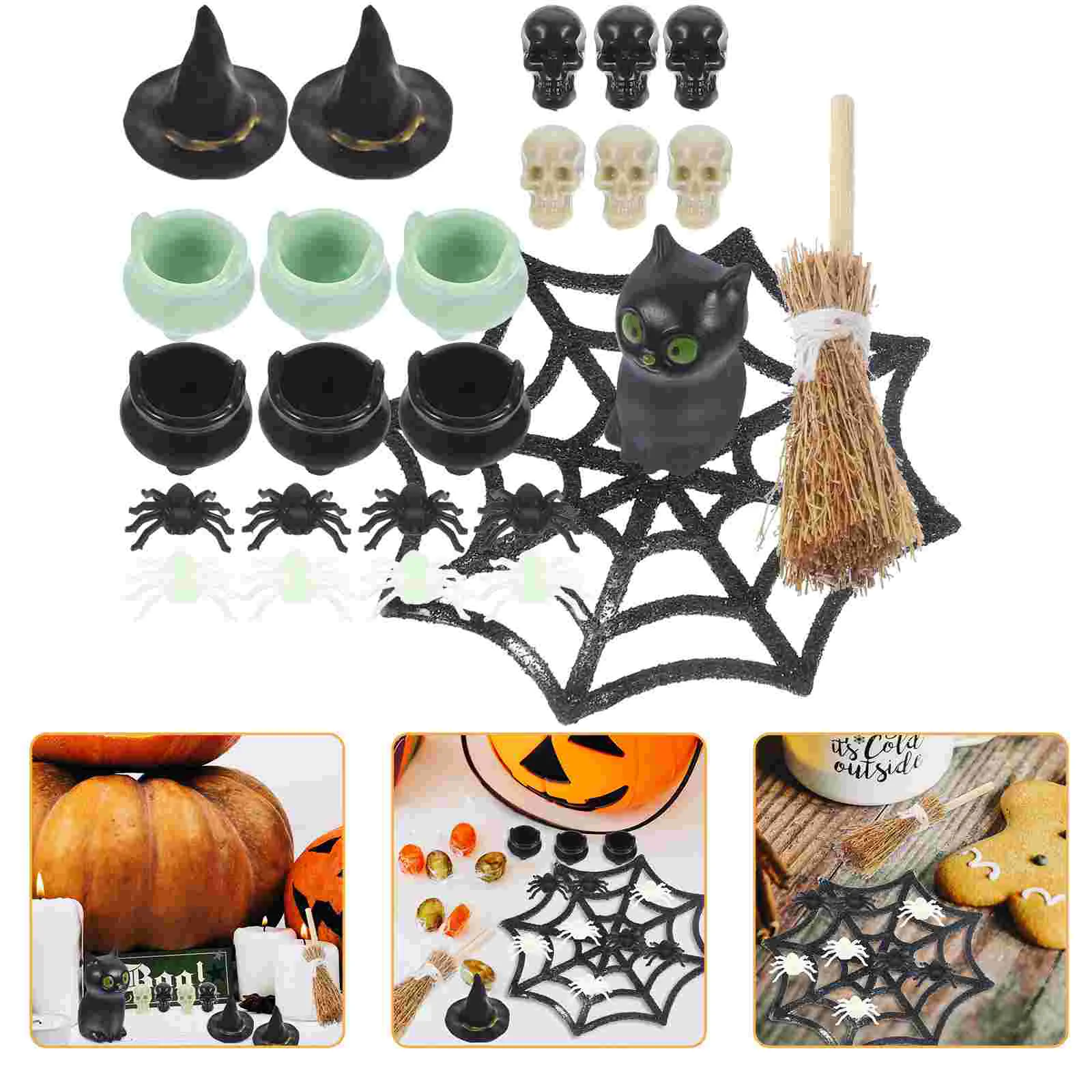 

Домашние украшения для Хэллоуина миниатюры для рукоделия, аксессуар для дома, фотоаксессуары, банки, маленькие игрушечные черепа