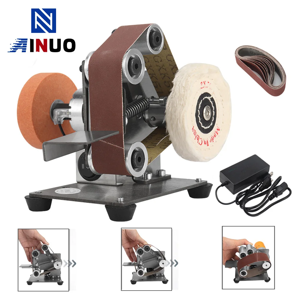 FIRECORE 30MM Adjustable Angle Sander Grinder Knife Sharpener Mini Electric Belt  Sander Home DIY Polishing Grinding 7 Speed - AliExpress