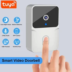 Smart WiFi Video Doorbell with HD Camera and IR Alarm for Enhanced Home Security (ML1T - W)