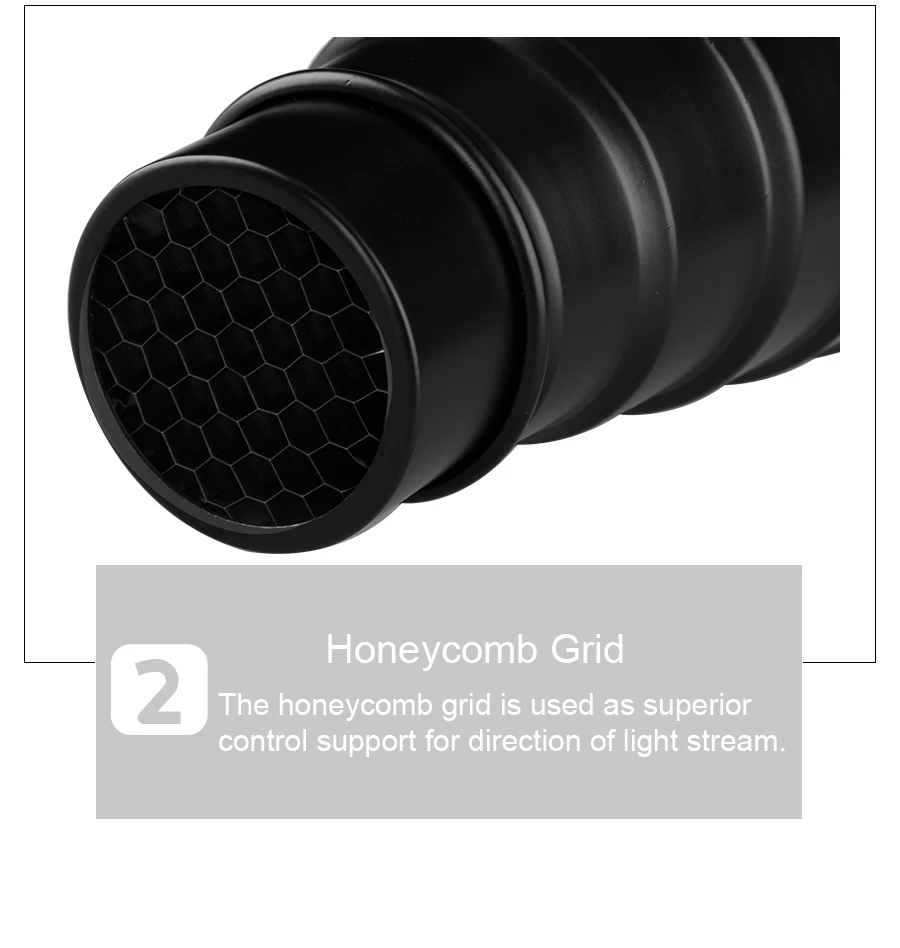 SN-01 Professional Studio light Fitting is a large Snoot with Bowens Mount