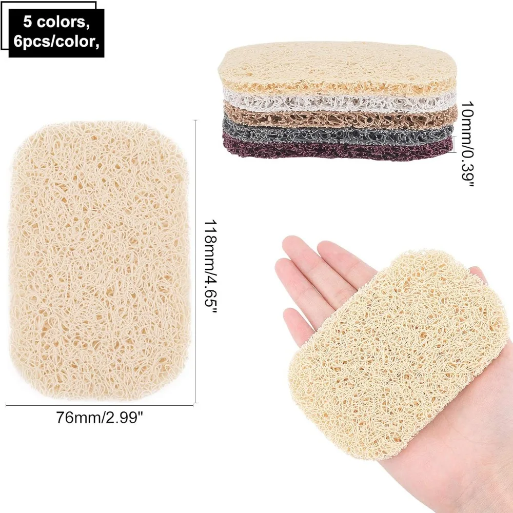 Soap Lift Pad, 30 Pcs 5 Colors Soap Saver Dish Holder Accessory Drains Water, Circulates Air Extends Life for Bathroom
