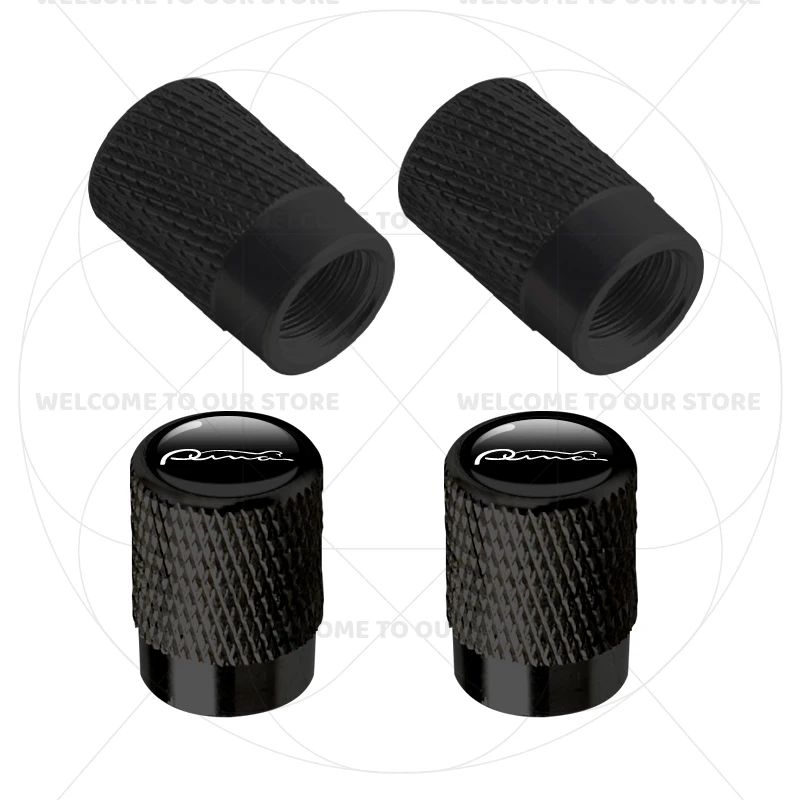 Premium Aluminum Car Tire Valve Caps - Set of 4 Stylish Air Dust Covers Accessories