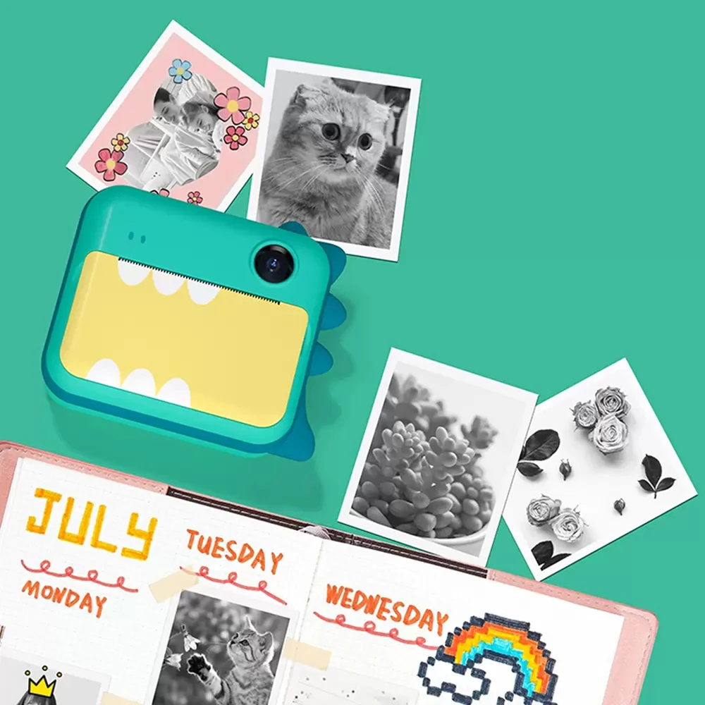

Children Instant Camera Print For Kid 1080P Video Photo Digital Toy Camera With Print Paper Birthday Gift For Child Girl Printer