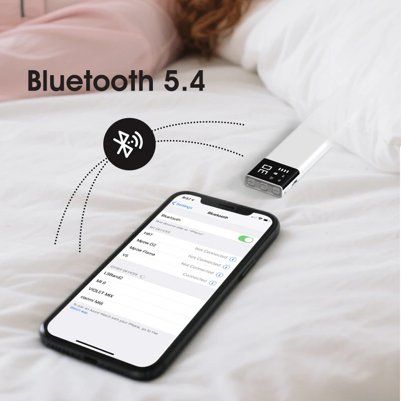 Under Pillow Bone Conduction Bluetooth Speaker 36 White Noise Sleep Aid Music Box LED Display TF Card MP3 Player Timed Shutdown
