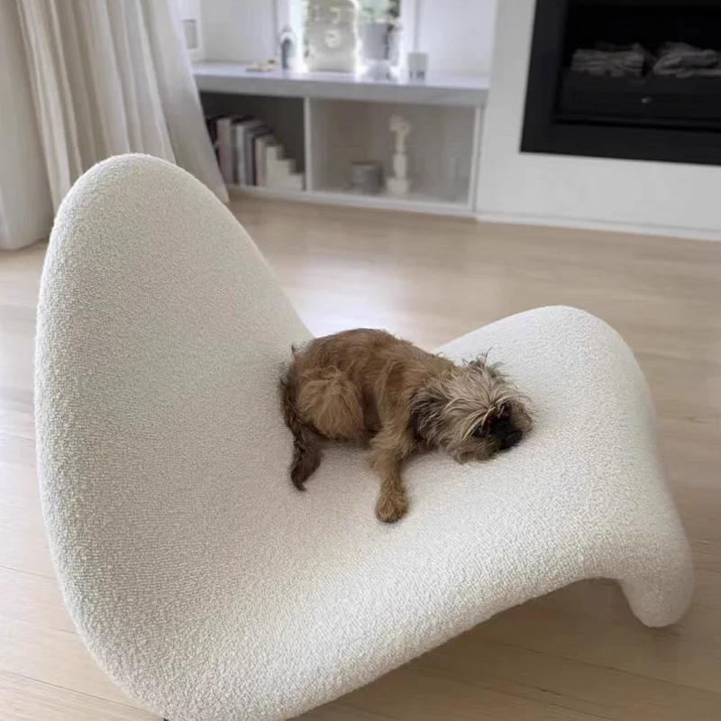 Lazy Sofa Bedroom Balcony Lying Small Single Creative Special-shaped Tongue Chair