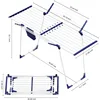 Clothes Drying Rack, Foldable Gullwing Laundry Rack for Indoor Outdoor, 10pcs Clips with Bag 3