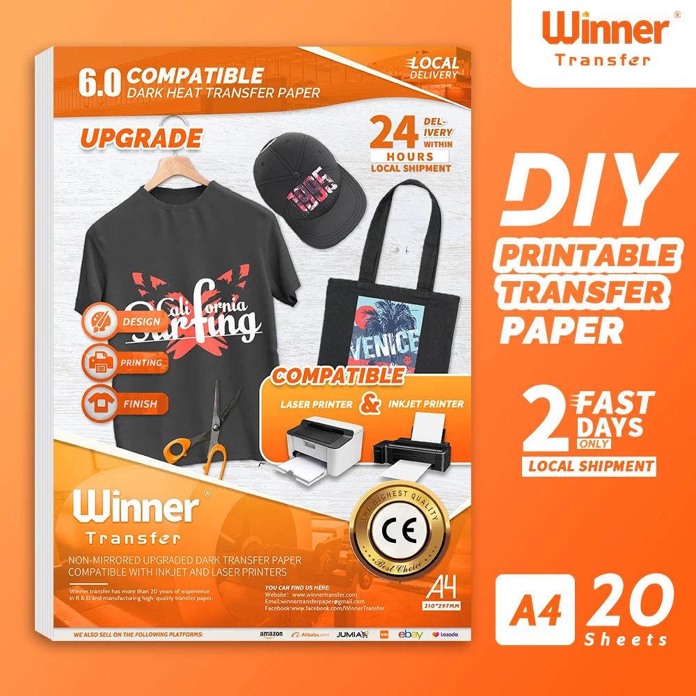 Winnertransfer 50 Manufacturer Heat Transfer Paper For T Shirt Dark For Inkjet Laser Printer Transfer Print Paper sheets Aliexpress Winnertransfer 50 Manufacturer Heat Transfer Paper For T Shirt Dark For Inkjet Laser Printer Transfer Print Paper sheets Aliexpress