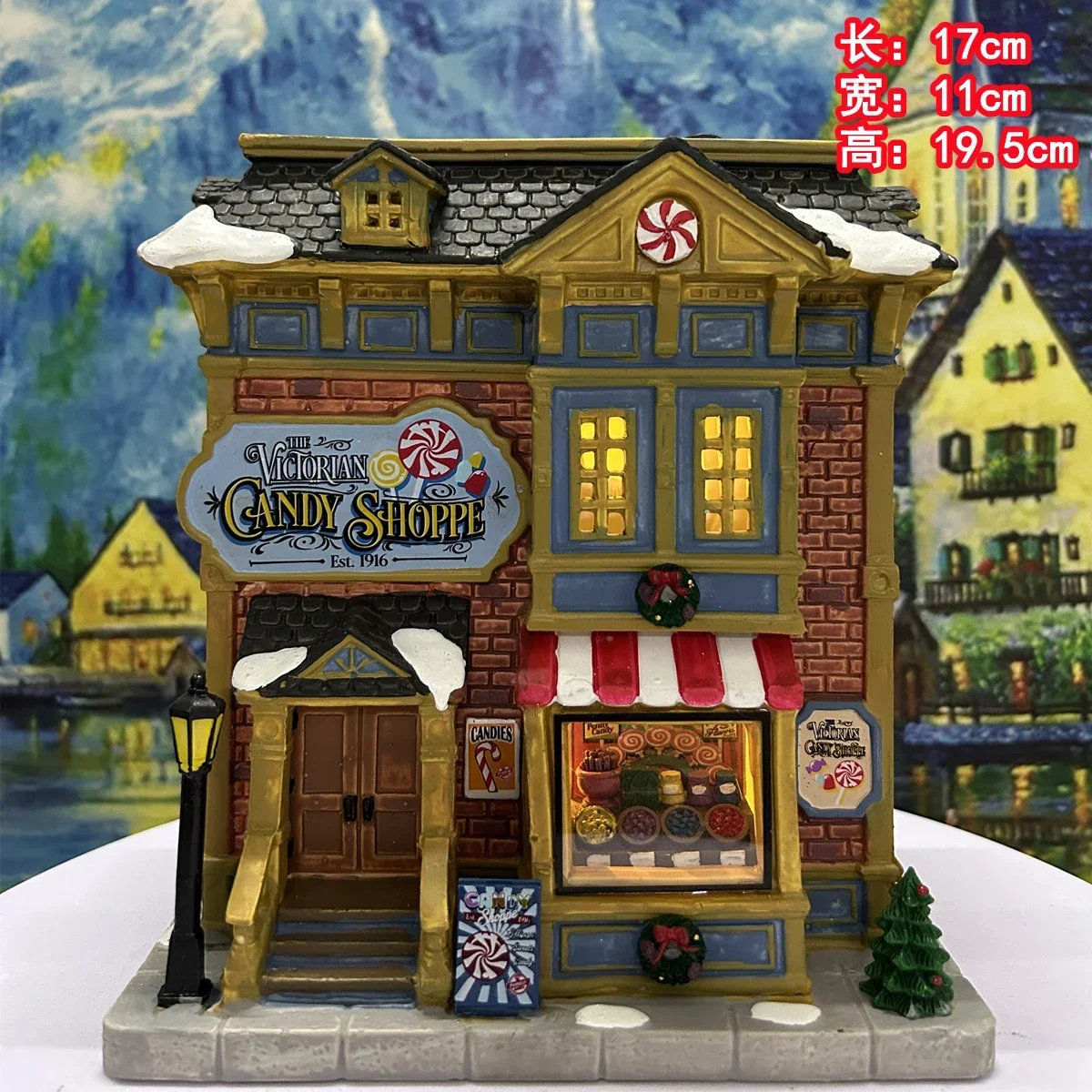 

Creative Ceramic Painted Lamp Figures House Miniature Version of European Building Home Furnishing Living Room Ornaments Gift