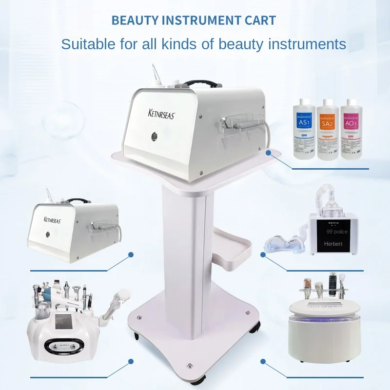 

Beauty Instrument Cart Small Bubble Shelf Base Mobile Rack Line Carving Water Light Instrument Base Beauty Salon Dedicated