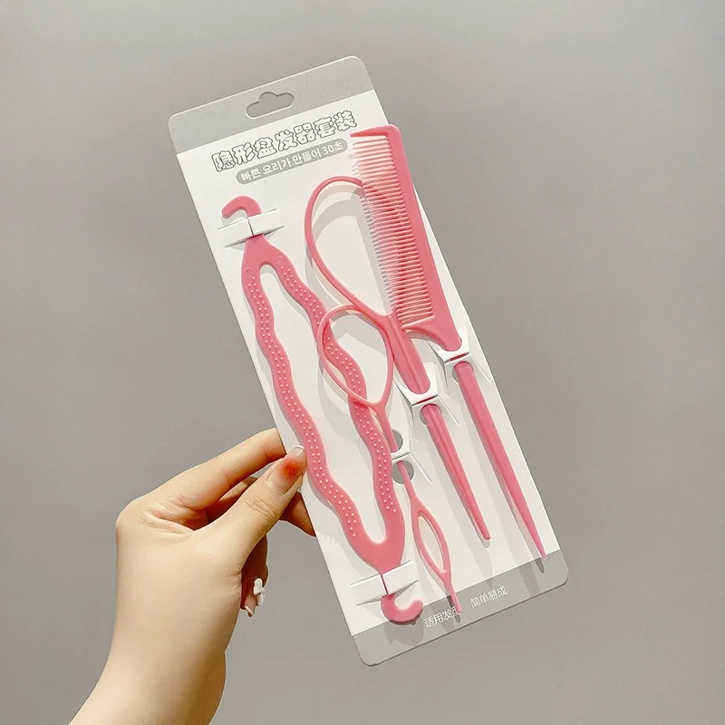 여성과 소녀를 위한 4피스 매직 헤어스타일 도구 세트 DIY, 브레이드, 트위스트, 브레이드, 머리핀, 헤어 액세서리