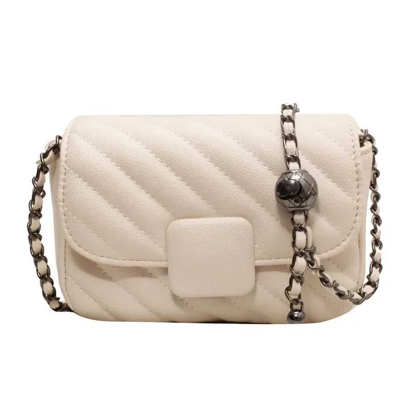 Women's Chain 2024 New High-Grade Fashion Small Square Plaid Retro Shoulder Messenger Bag