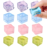 Cube de glace Squishy Anti-Stress, jouet à presser pour enfants et adultes, cadeaux de fête, décompression, autisme, tdah, thérapie d'anxiété sensorielle 3
