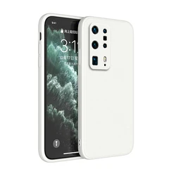 Premium Liquid Silicone Candy Color Protective Case for Huawei P40 Series - Soft, Luxurious, Durable (Beige White)