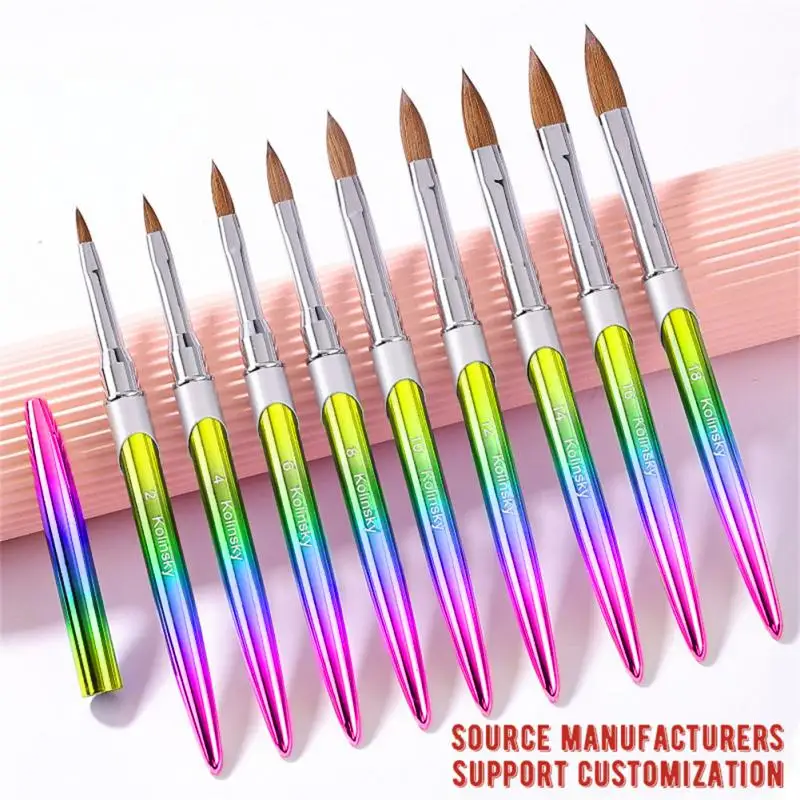 

Acrylic Kolinsky Nail Brush 3D Pure Handmade Round Shape Nail Brushes Professional Nail Art Brush Manicure Nail Tools Makeup